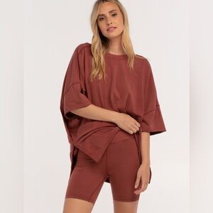 Free People FP Movement Hot Shot Reversible Set Rust Small